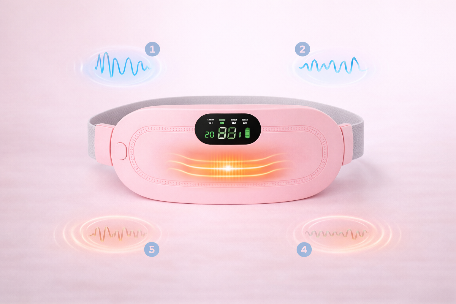 LUNARA™ – Cinturón de Calor y Masaje para Cólicos Menstruales